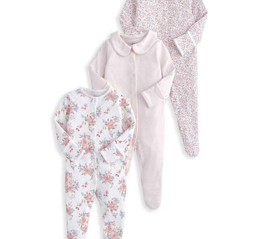 Mamas & Papas Floral Sleepsuits 3 Pack