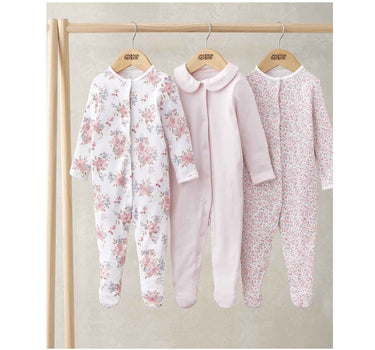 Mamas & Papas Floral Sleepsuits 3 Pack