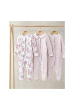 Load image into Gallery viewer, Mamas &amp; Papas Floral Sleepsuits 3 Pack
