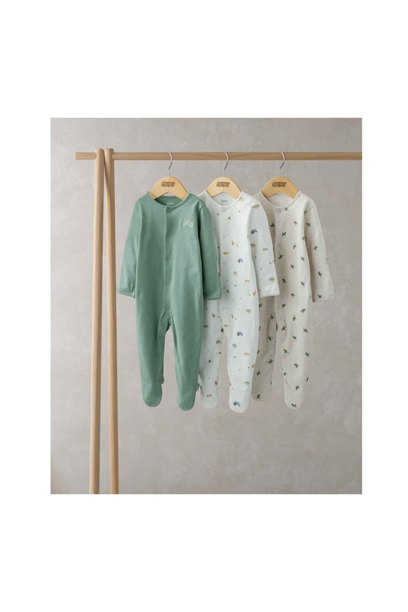 Mamas & Papas Farmyard Sleepsuits - 3 Pack
