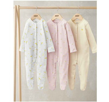 Mamas & Papas Lil Lemons Sleepsuits 3 Pack