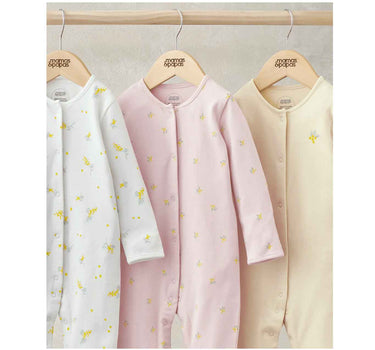 Mamas & Papas Lil Lemons Sleepsuits 3 Pack