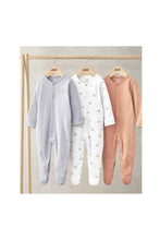 Load image into Gallery viewer, Mamas &amp; Papas Dino Print Sleepsuits 3 Pack
