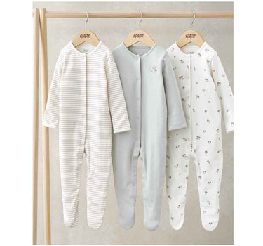 Mamas & Papas Mushroom Sleepsuits 3 Pack