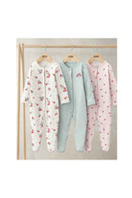 Load image into Gallery viewer, Mamas &amp; Papas Geranium Sleepsuits 3 Pack
