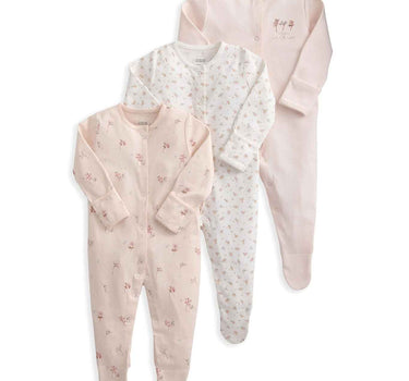 Mamas & Papas Ditsy Floral Sleepsuits 3 Pack