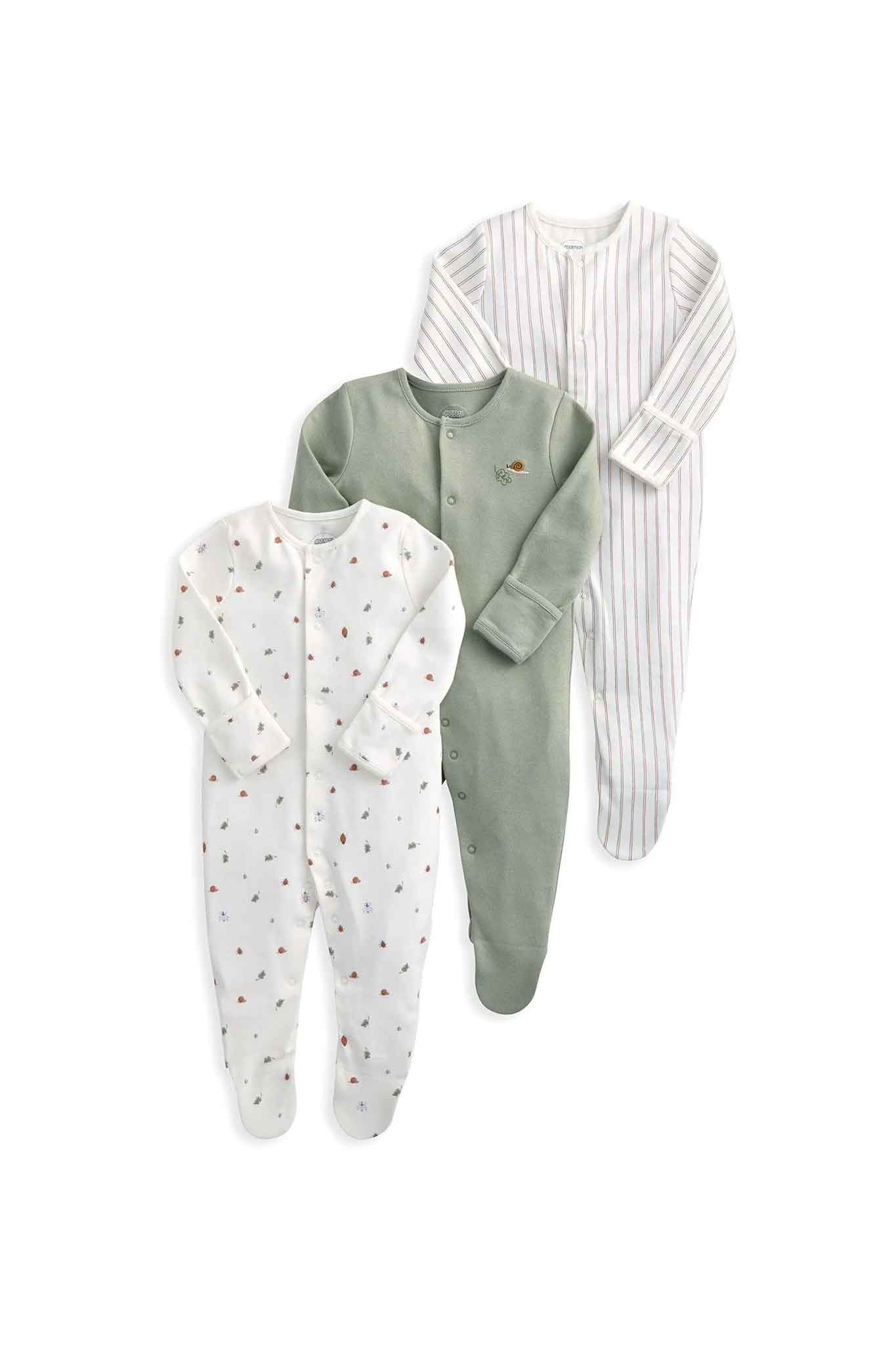 Mamas & Papas Mini Bug Sleepsuits 3 Pack