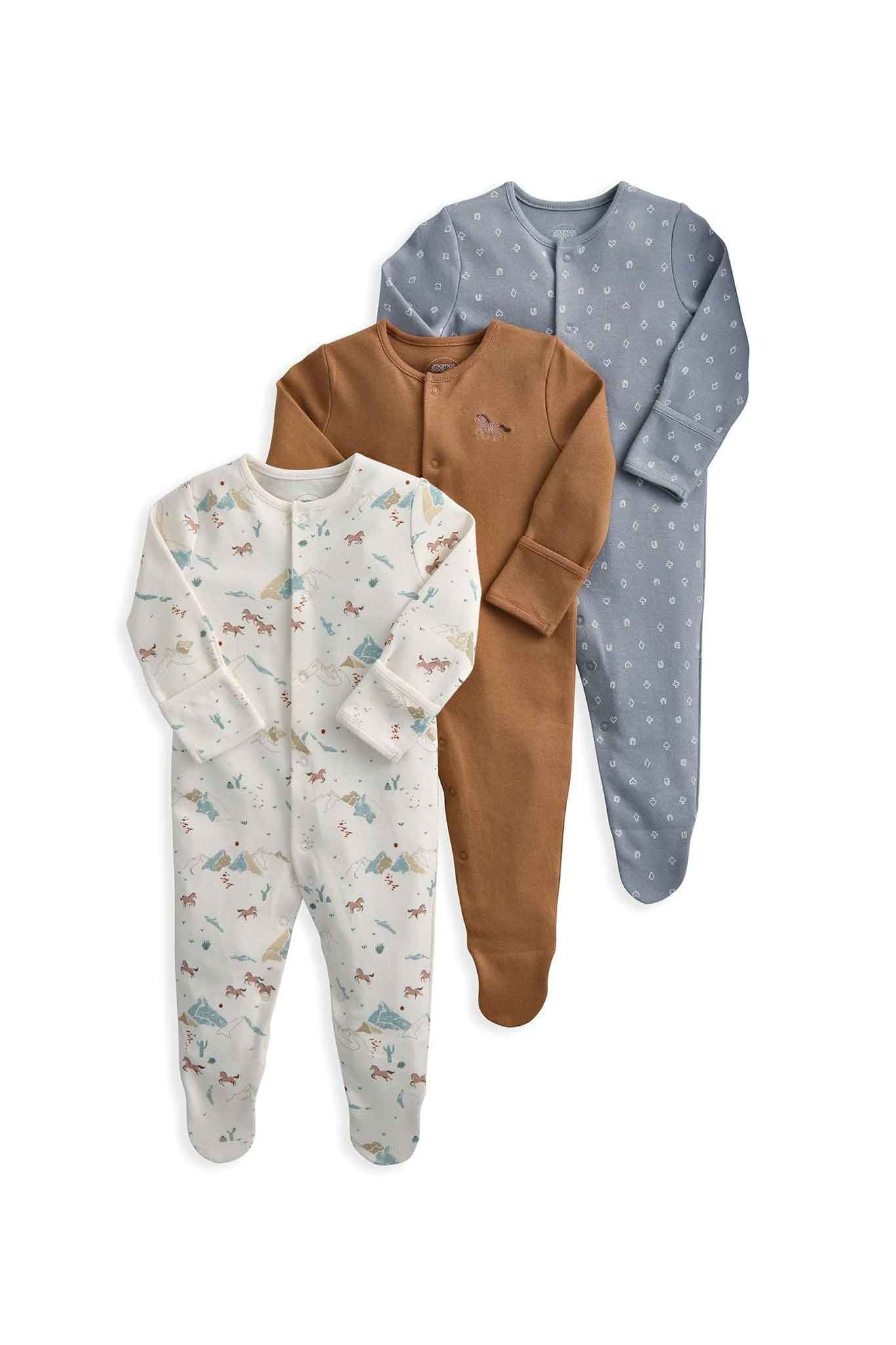 Mamas & Papas Rodeo Sleepsuits 3 Pack