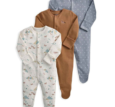 Mamas & Papas Rodeo Sleepsuits 3 Pack