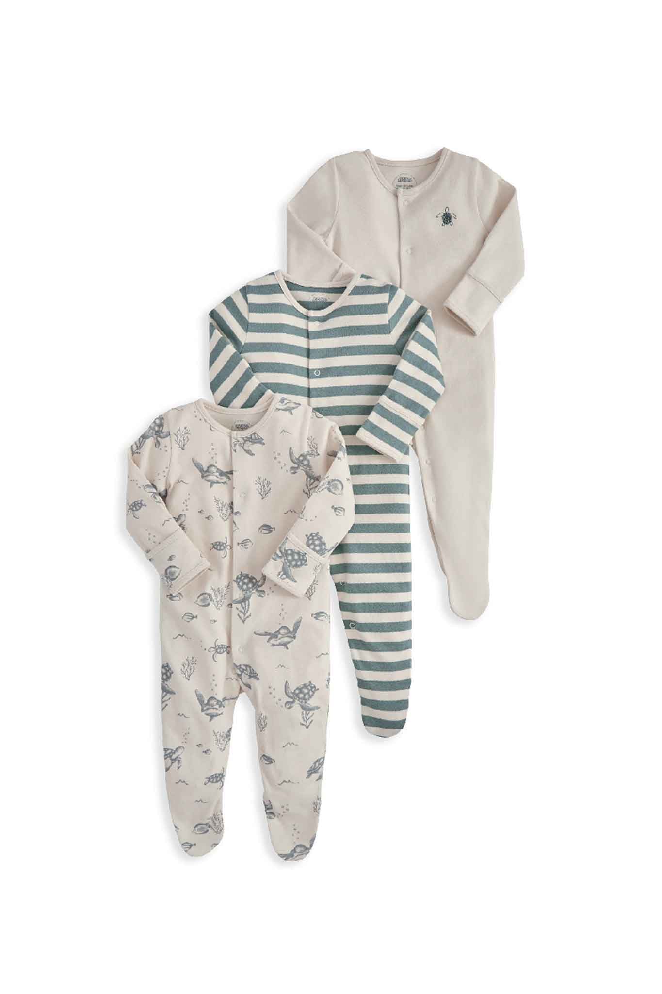 Mamas & Papas Sea Sleepsuits 3 Pack