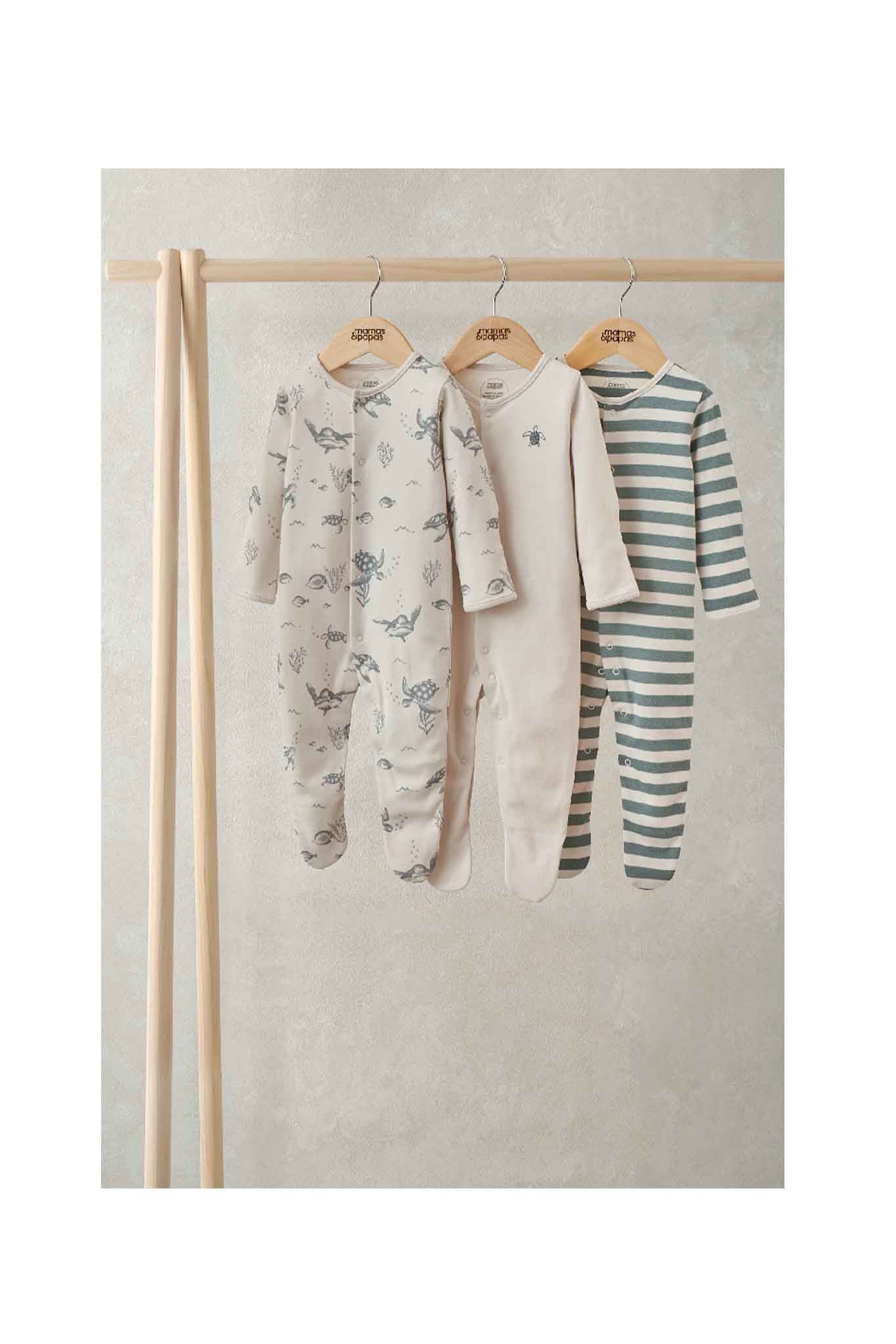 Mamas & Papas Sea Sleepsuits 3 Pack