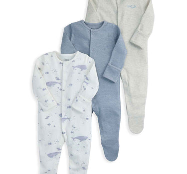 Mamas & Papas Whales Sleepsuits 3 Pack