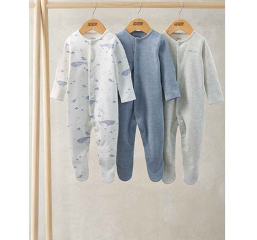 Mamas & Papas Whales Sleepsuits 3 Pack