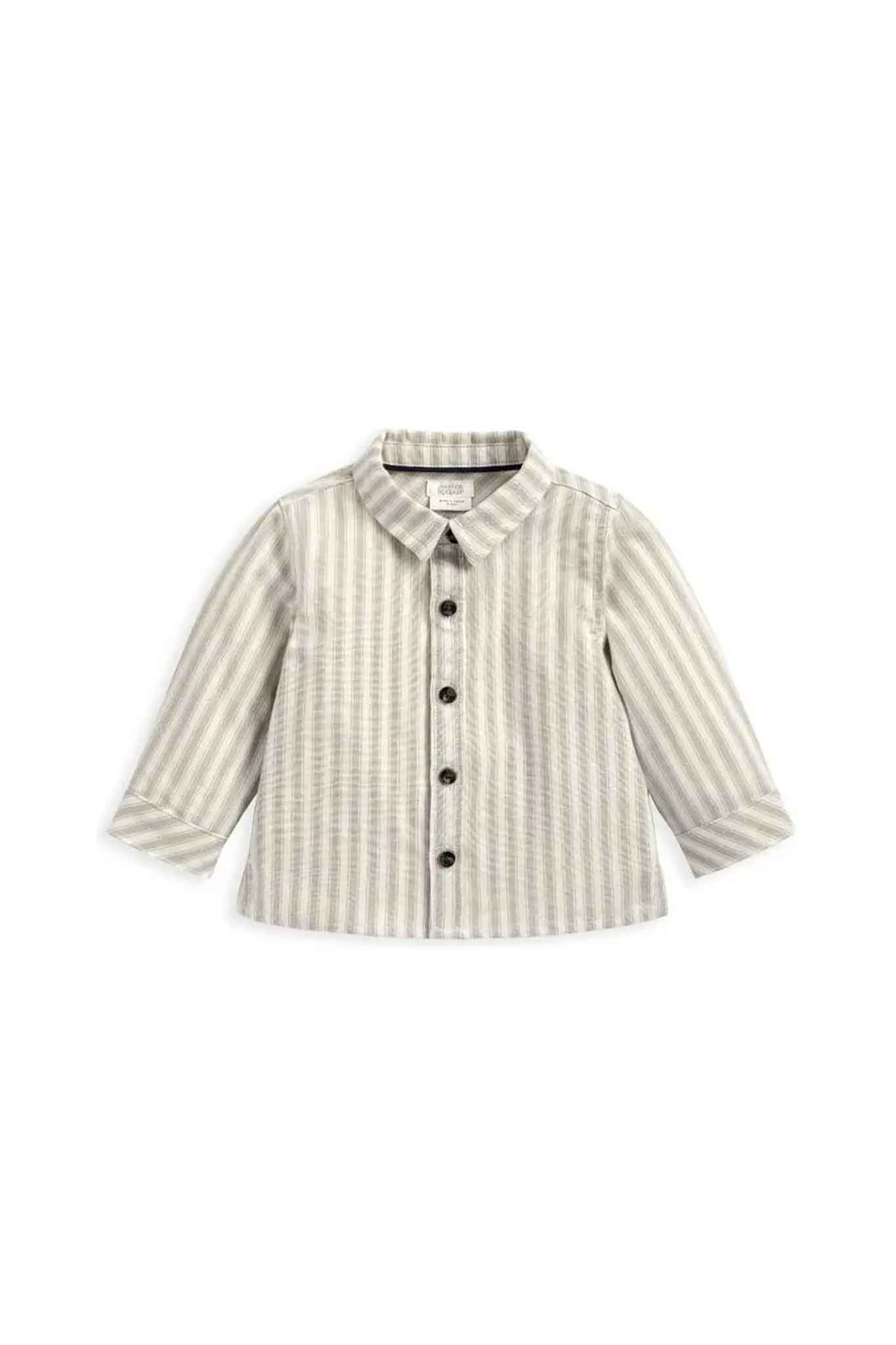 Mamas & Papas Cream Stripe Shirt