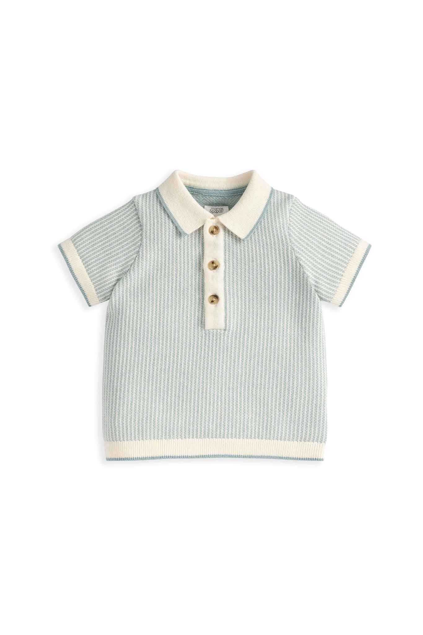 Mamas & Papas Jacquard Knit Polo