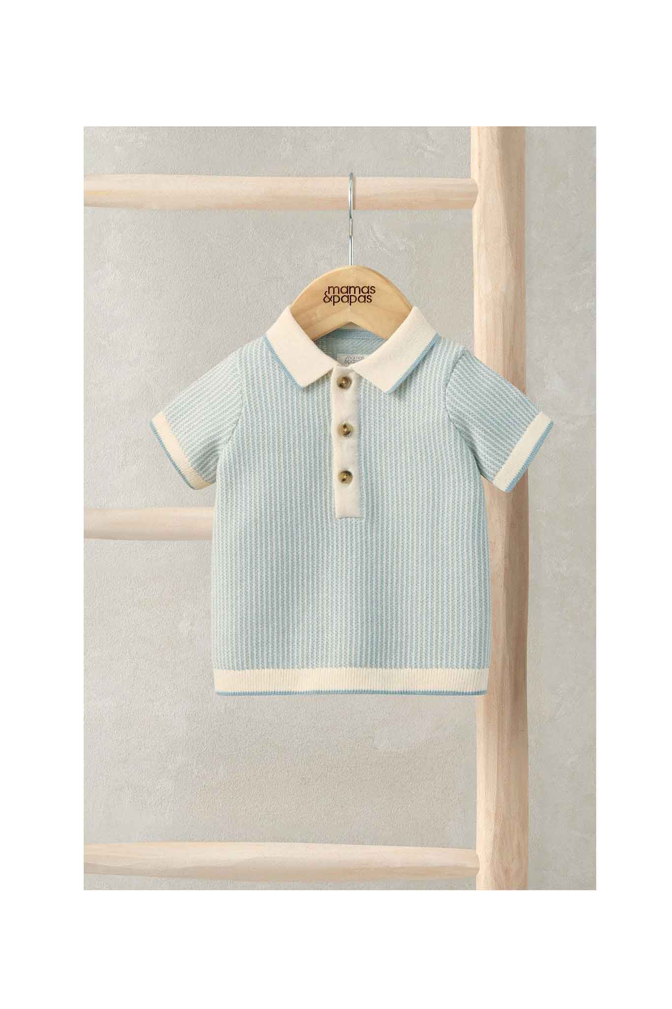 Mamas & Papas Jacquard Knit Polo
