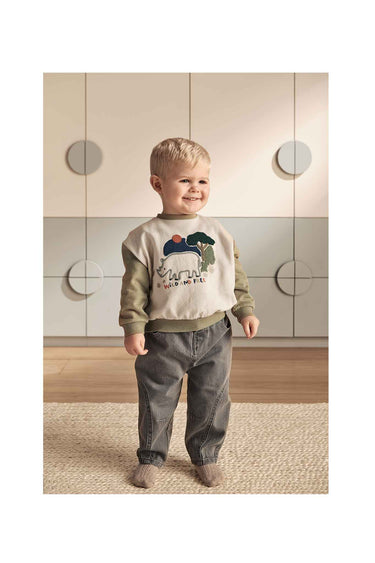 Mamas & Papas Charcoal Barrel Leg Jean