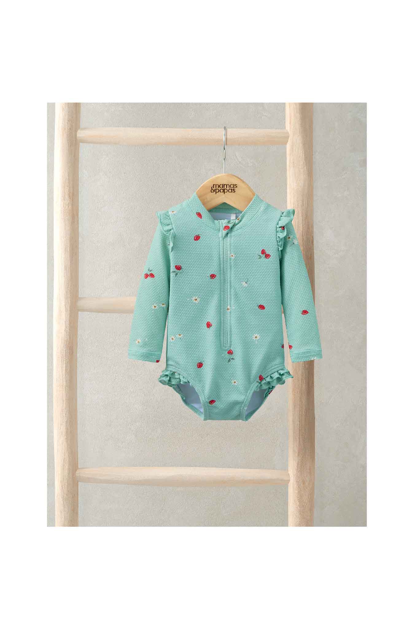 Mamas & Papas Strawberry Aop Swimsuit