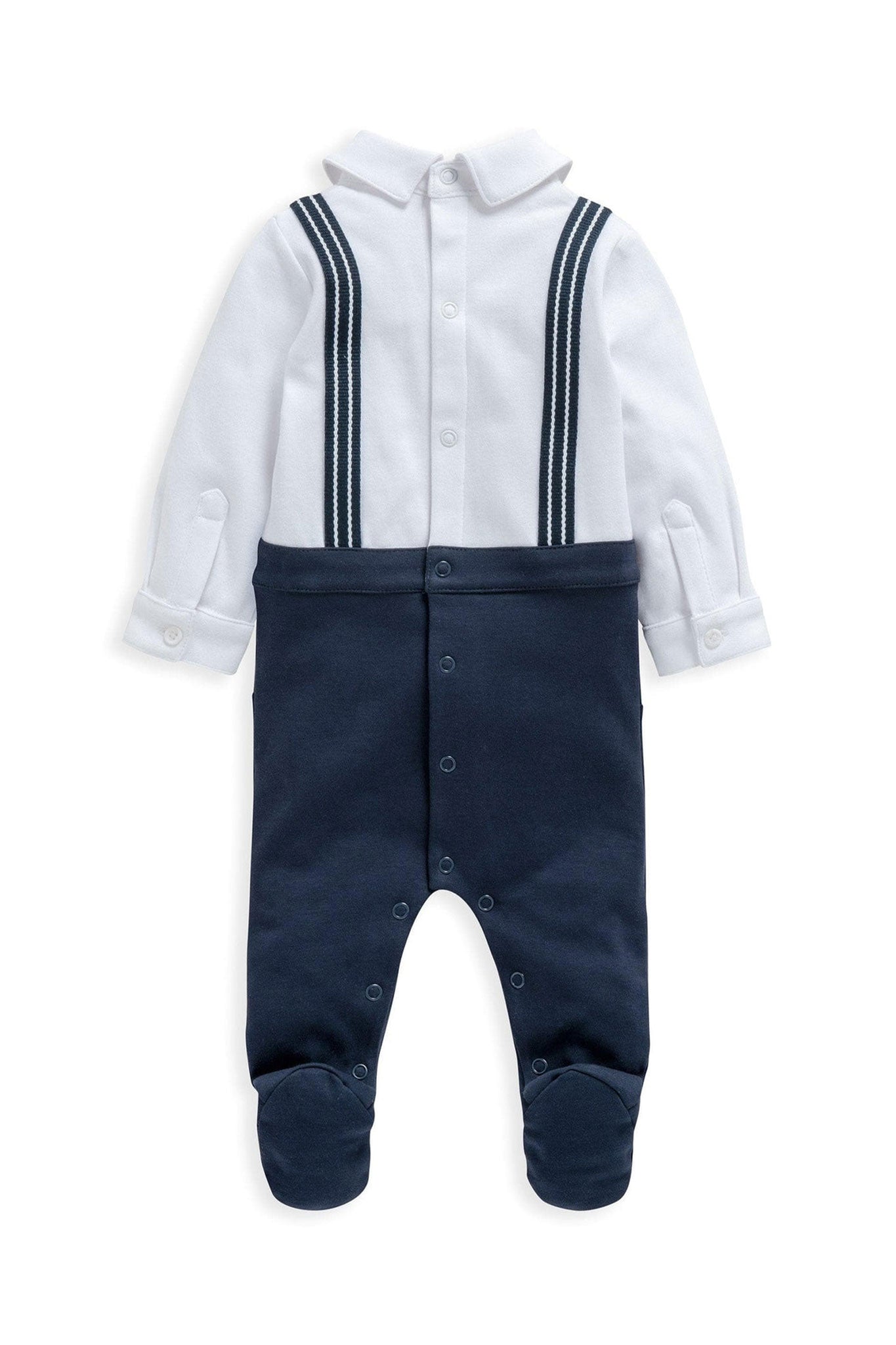 Mamas & Papas Navy Mock Brace All In One