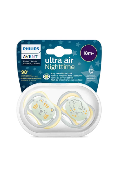 Avent Ultra Air Nighttime Soother 18M+ Pk2