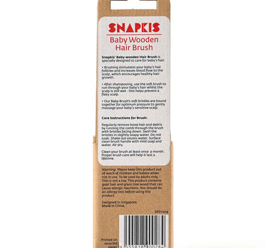 Snapkis Bath Accessories Baby Brush Wooden