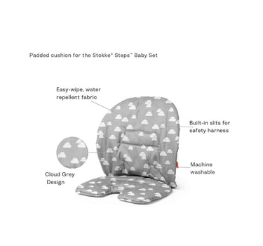 Stokke Highchair Steps Cushion Grey Cloud