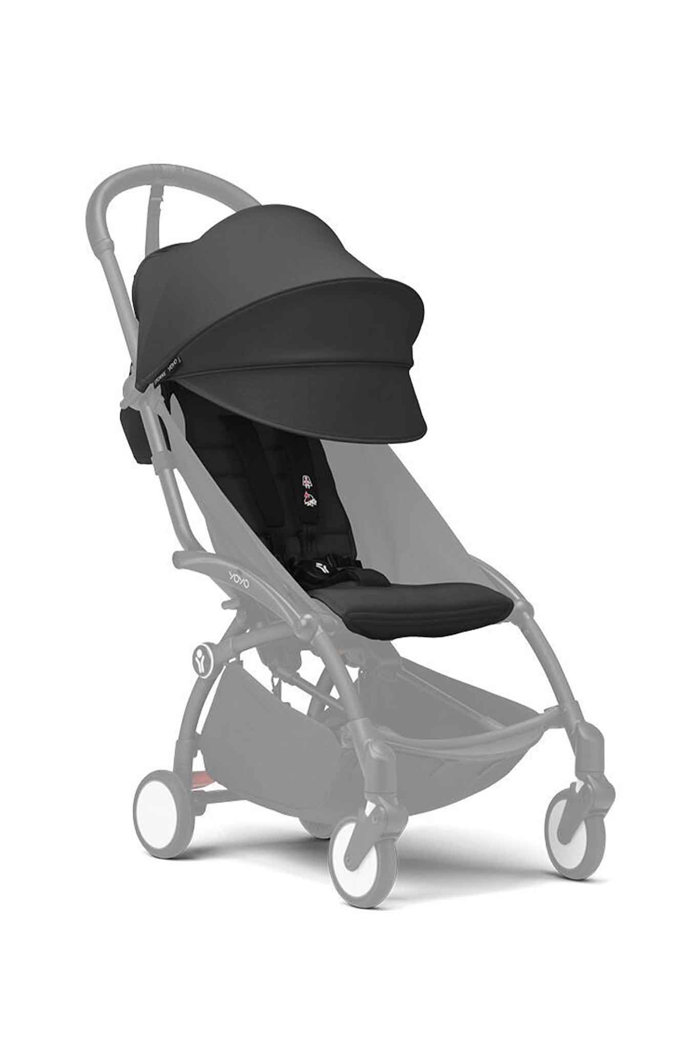 Kit Tessuti Per Passeggino Stokke YOYO 6+ - Cuscino, Capottina Estendibile E Tasca Posteriore, Colore Olive