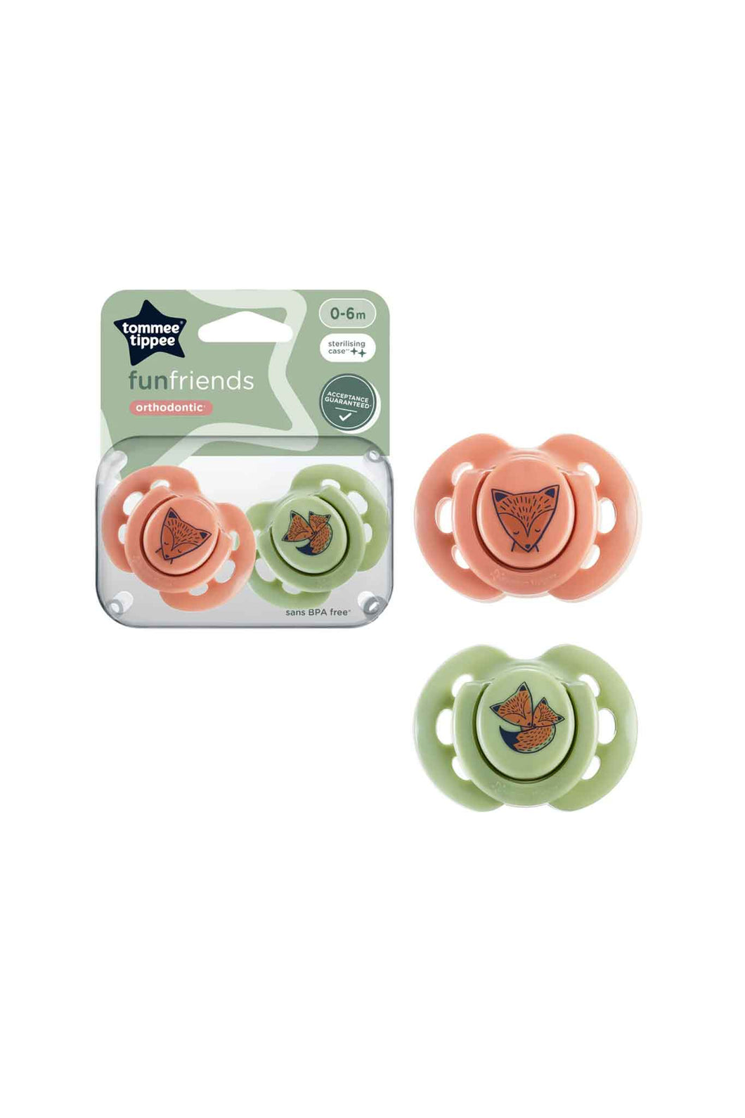 Tommee Tippee Fun Pacifier - 2 pack
