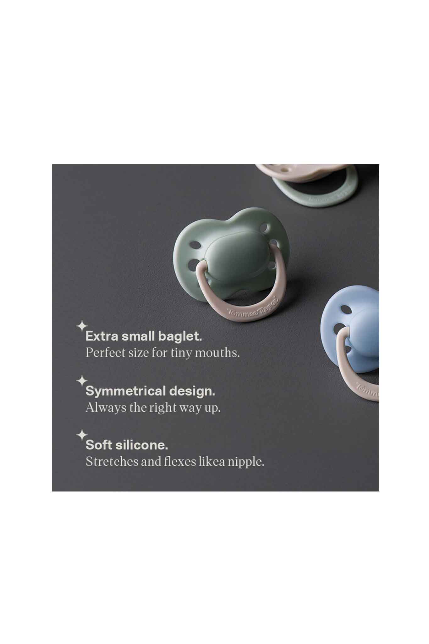 Tommee Tippee Newborn Silicone Soother Pk2