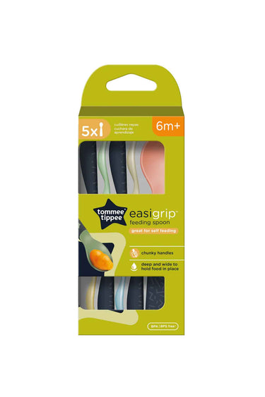 Tommee Tippee Easigrip Feeding Spoon - 5 pack