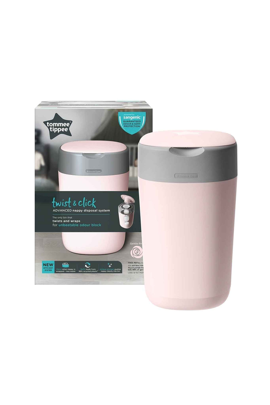 Buy Tommee Tippee Sangenic Twist Click Nappy Disposal Bin Pink