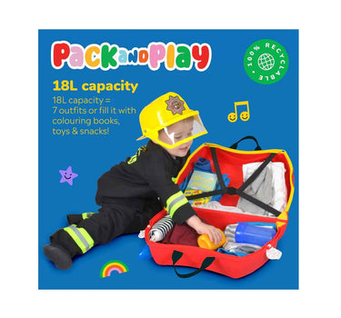 Trunki Glide Ride-On-Luggage-Frank the Firetruck