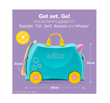 Trunki Glide Ride-On-Luggage-Una the Unicorn