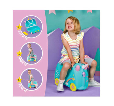 Trunki Glide Ride-On-Luggage-Una the Unicorn