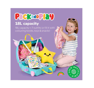 Trunki Glide Ride-On-Luggage-Una the Unicorn
