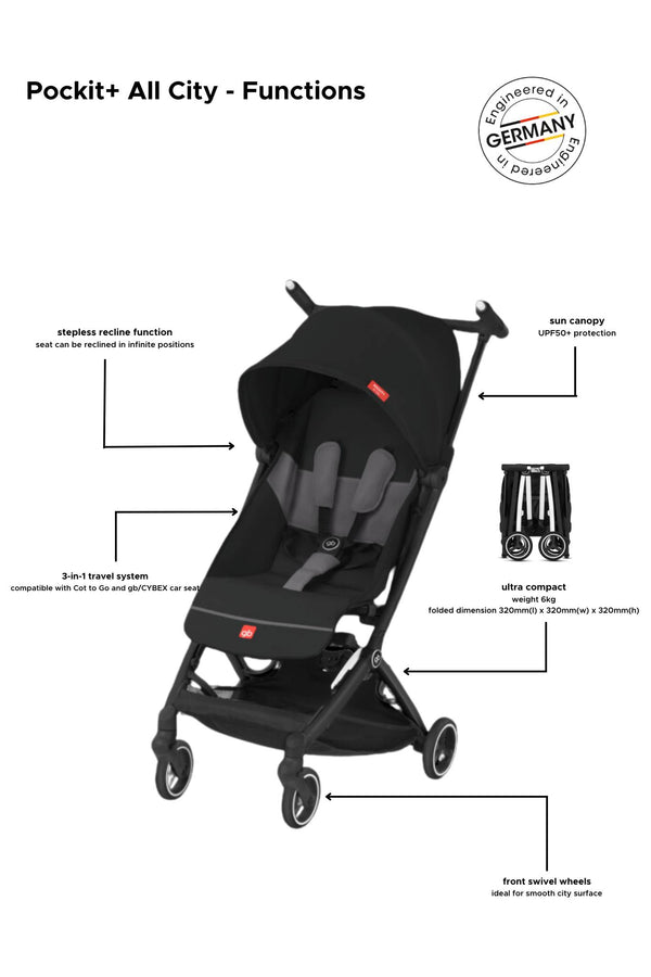 Car Seat Gb Pockit Stroller Recline Velvet Black Pockit Stroller