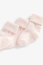 Load image into Gallery viewer, Mothercare Pink Turn-Over-Top Socks - 5 Pack
