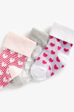 Load image into Gallery viewer, Mothercare Heart Turn-Over-Top Socks - 5 Pack
