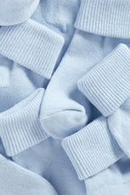 Load image into Gallery viewer, Mothercare Blue Turn-Over-Top Baby Socks - 5 Pack
