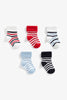 Mothercare Striped Turn-Over-Top Socks - 5 Pack