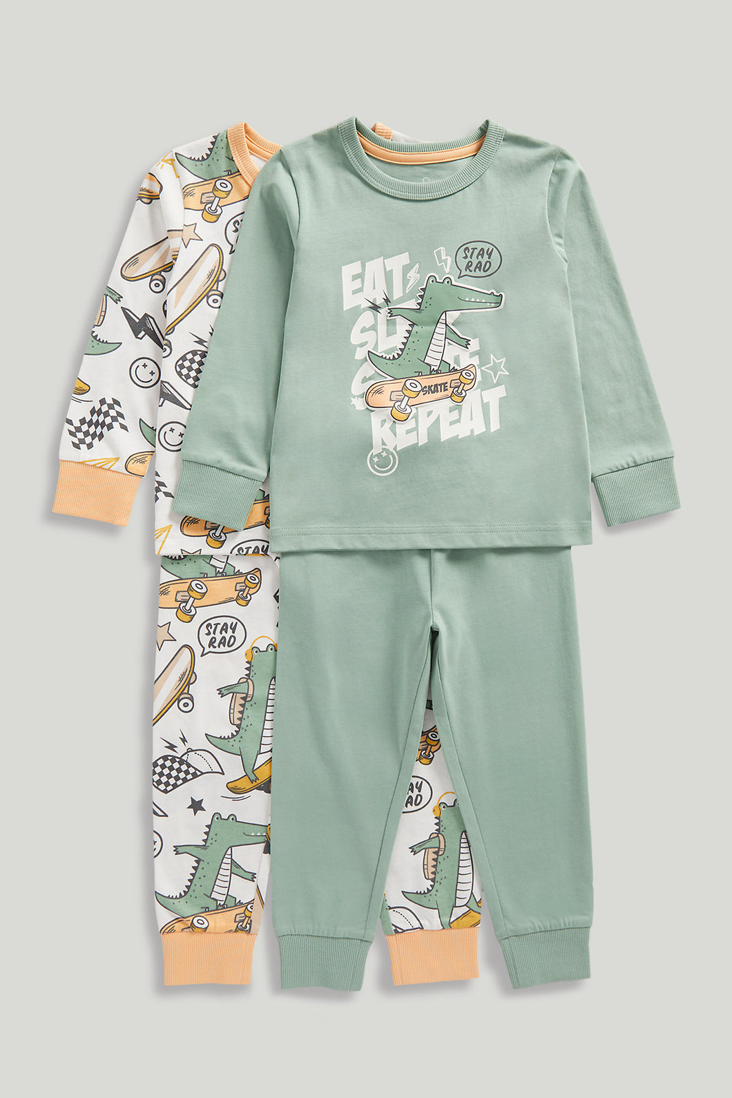 Mothercare 2 Pack Skate Pyjamas