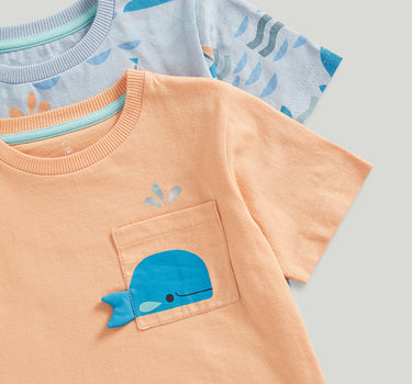 Mothercare 2 Pack Whale Short Pyjamas