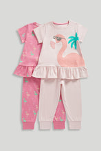 Load image into Gallery viewer, Mothercare 2 Pack Flamingo Pyjamas

