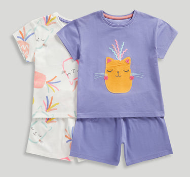 Mothercare 2 Pack Pineapple Short Pyjamas
