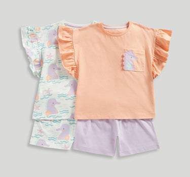 Mothercare 2 Pack Seahorse Short Pyjamas
