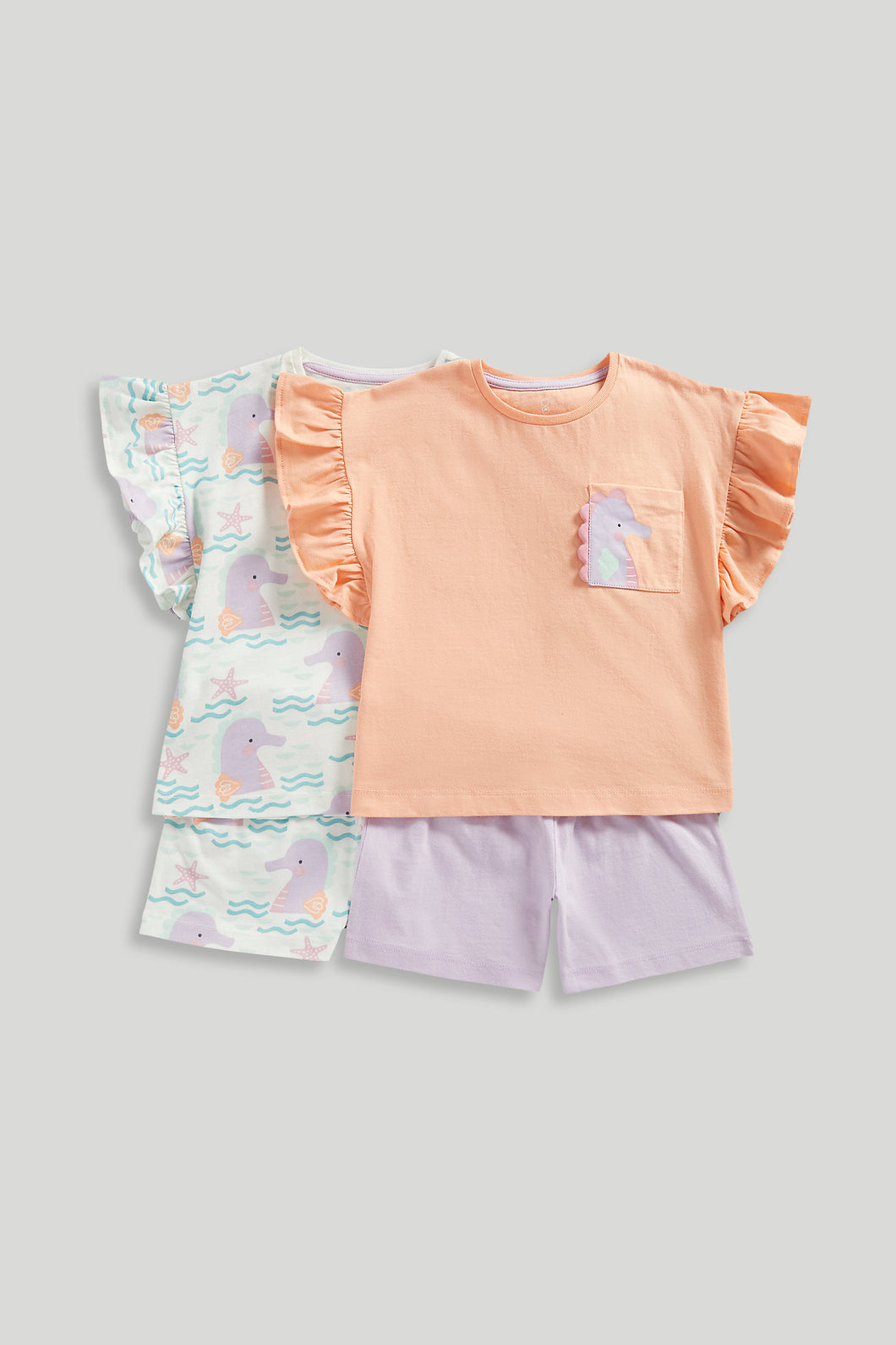 Mothercare 2 Pack Seahorse Short Pyjamas