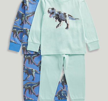Mothercare 2 Pack Dinosaur Glow in the Dark Pyjamas