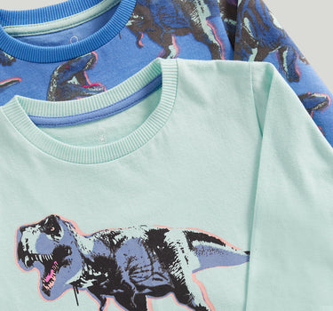 Mothercare 2 Pack Dinosaur Glow in the Dark Pyjamas