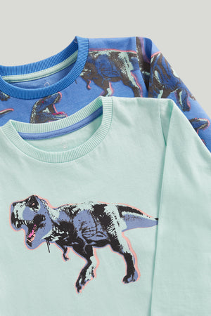 Mothercare 2 Pack Dinosaur Glow in the Dark Pyjamas
