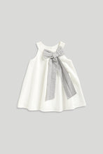 Load image into Gallery viewer, Mothercare White Bow Occasion Dress

